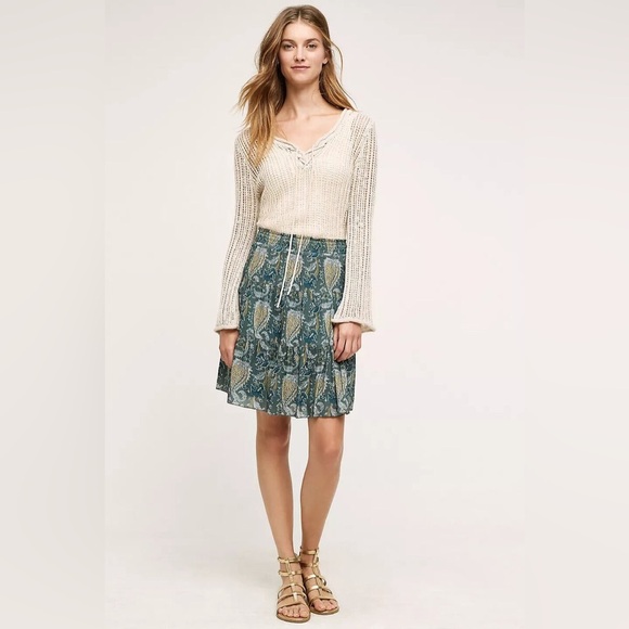 TINY by ANTHROPOLOGIE NWOT Pina Skirt in Moss - Picture 3 of 11